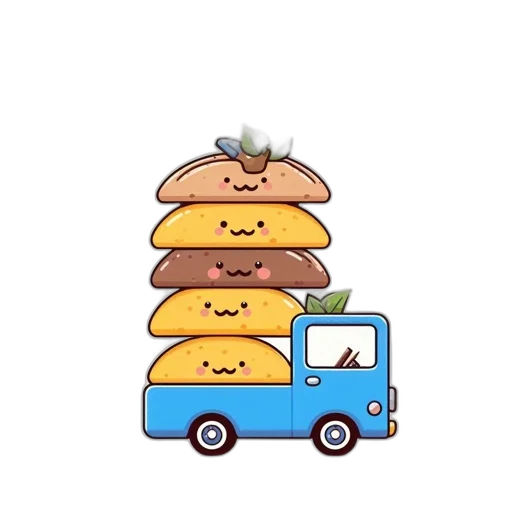 food, car, hat, staff transparent PNG cut-out