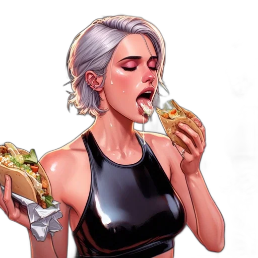 food, comic book art, concept art, cyberpunk transparent PNG cut-out