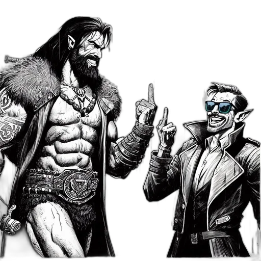 comic book art, concept art, fantasy art, cartoon transparent PNG cut-out