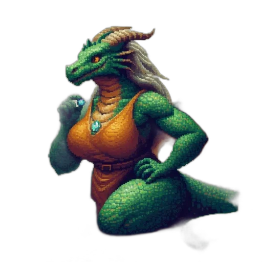 dragon, creature, staff, animal transparent PNG cut-out