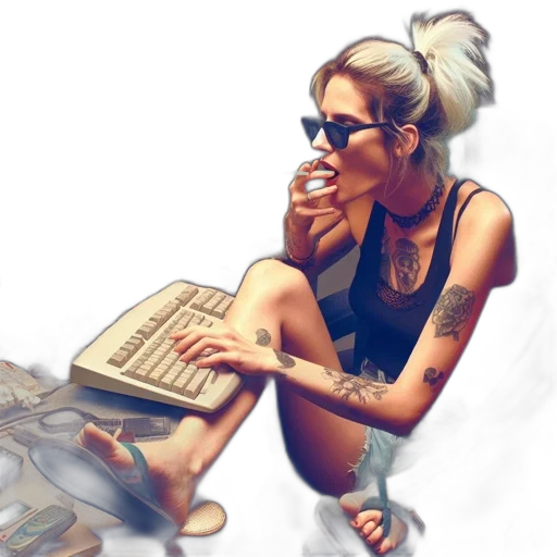 jewelry, pixel art, cyberpunk, fantasy art transparent PNG cut-out