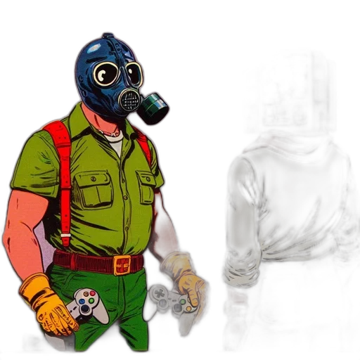 mask, jacket, robot, concept art transparent PNG cut-out