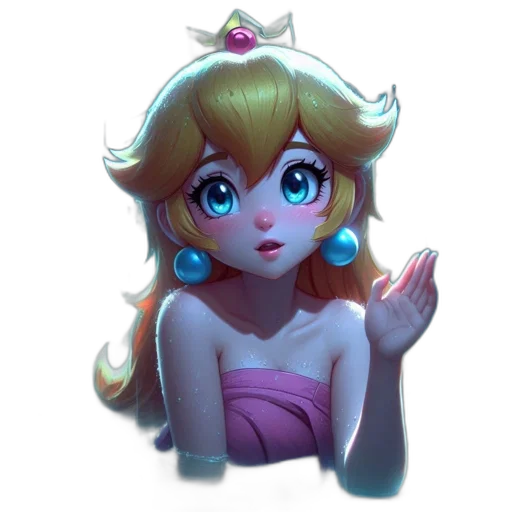 crown, dress, face, staff transparent PNG cut-out
