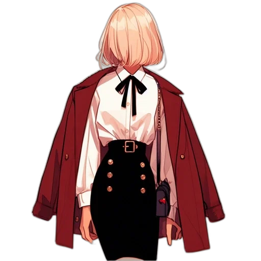 jacket, dress, staff, crown transparent PNG cut-out