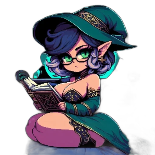 staff, hat, weapon, fantasy art transparent PNG cut-out