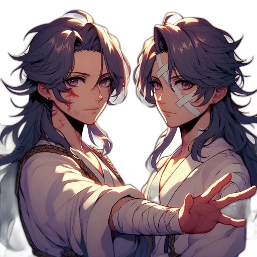 crown, staff, hair, mask transparent PNG cut-out