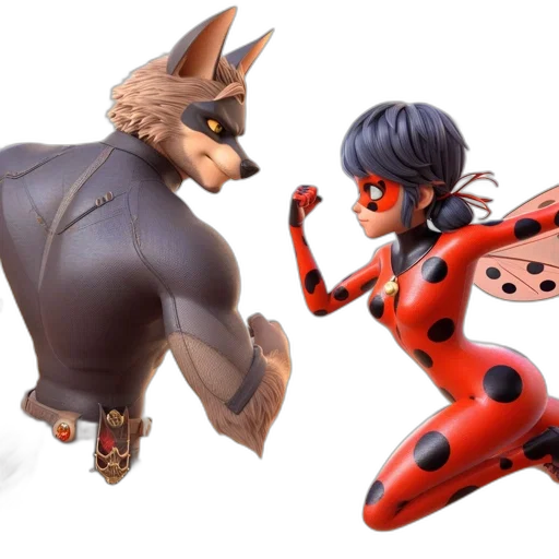 concept art, 3d render, red, two transparent PNG cut-out