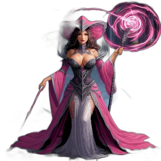 dress, jewelry, staff, umbrella transparent PNG cut-out