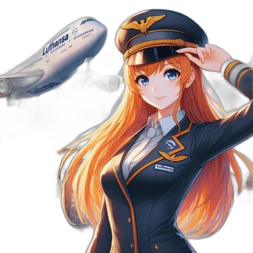 staff, hat, anime, cartoon transparent PNG cut-out