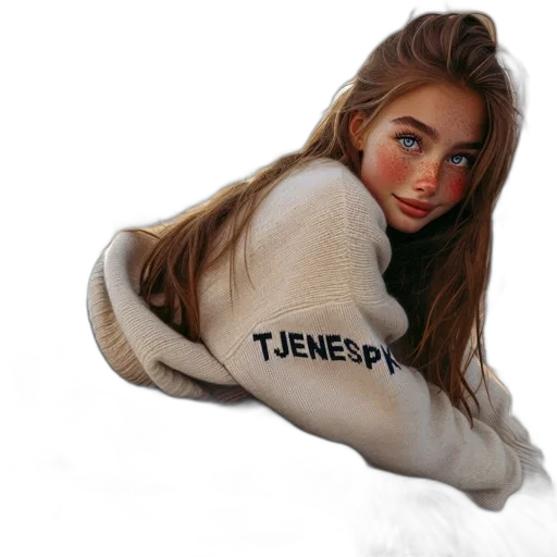 jacket, hair, face, jewelry transparent PNG cut-out