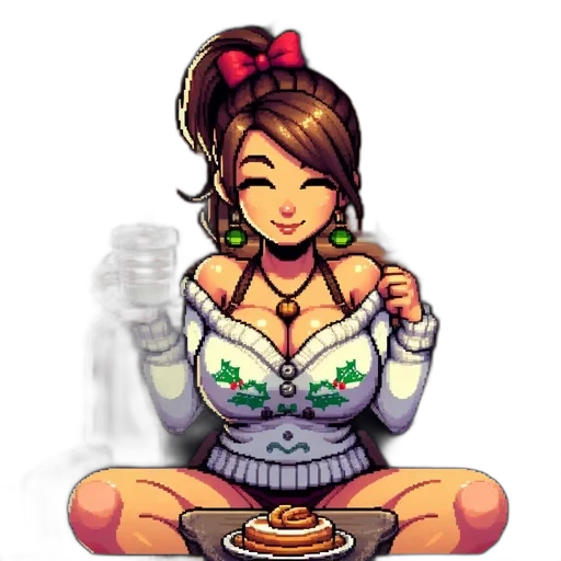 food, dress, pixel art, concept art transparent PNG cut-out