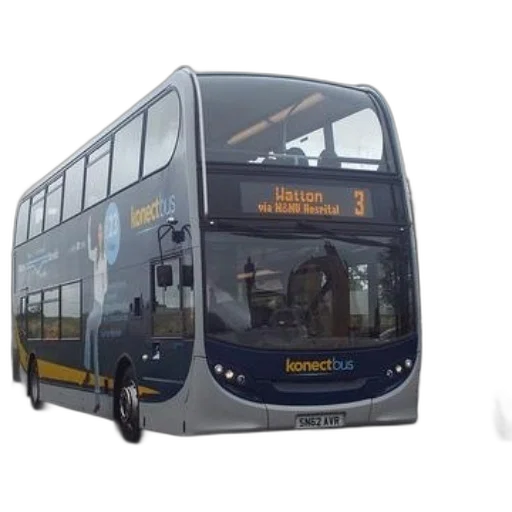 3d render, photorealistic, double-decker, bus transparent PNG cut-out