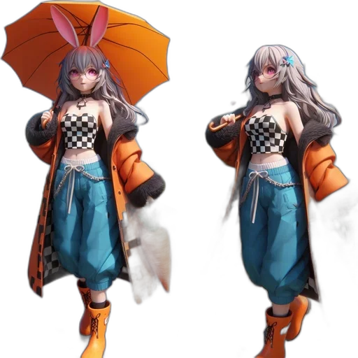umbrella, concept art, fantasy art, 3d render transparent PNG cut-out