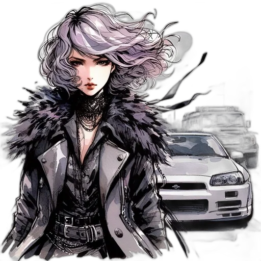 car, jacket, fantasy art, concept art transparent PNG cut-out
