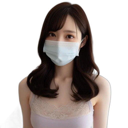 mask, face, dress, photorealistic transparent PNG cut-out