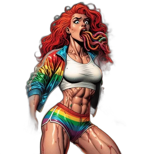 comic book art, concept art, cartoon, pixel art transparent PNG cut-out