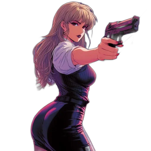 weapon, comic book art, cyberpunk, concept art transparent PNG cut-out