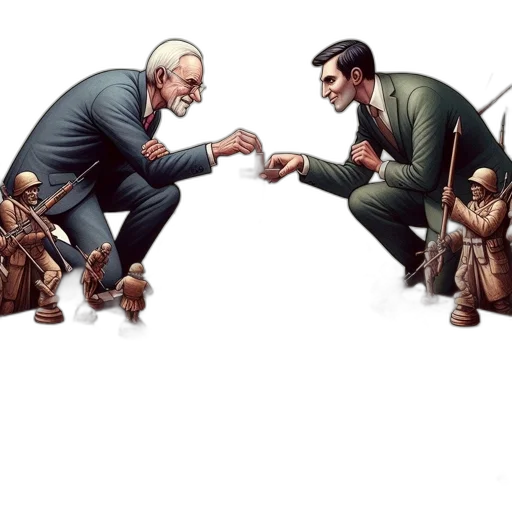 concept art, comic book art, two, men transparent PNG cut-out