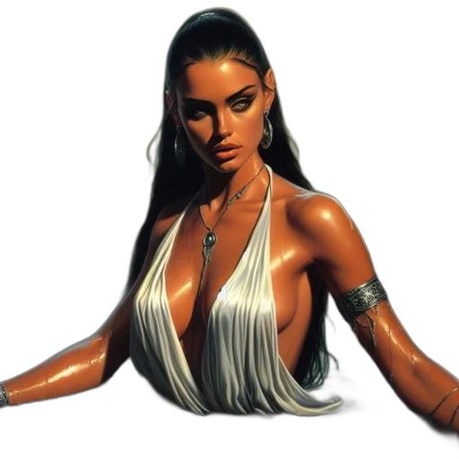 jewelry, dress, photorealistic, fantasy art transparent PNG cut-out