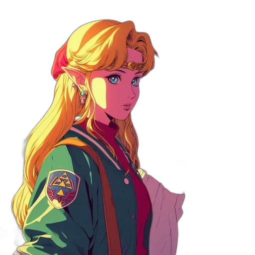 jacket, face, crown, weapon transparent PNG cut-out