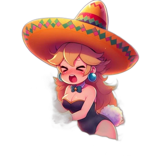 hat, staff, watercolor, pixel art transparent PNG cut-out