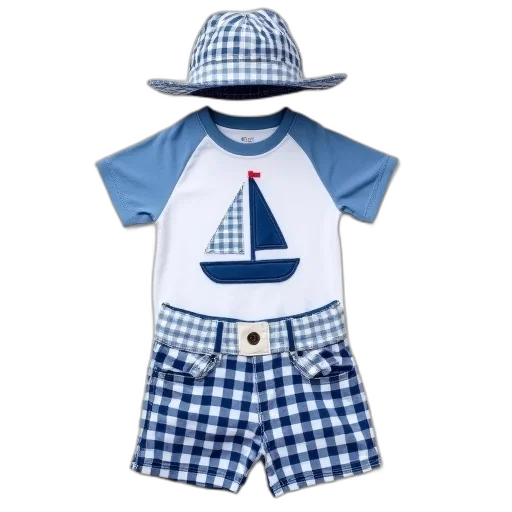 sailboat, monogram, font, applique transparent PNG cut-out