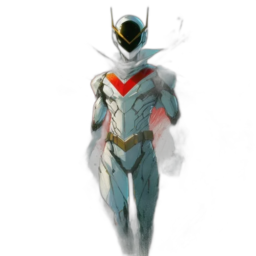 robot, jacket, sword, mask transparent PNG cut-out