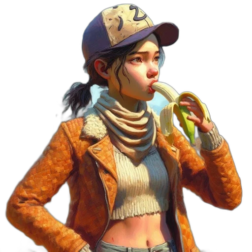 jacket, hat, food, face transparent PNG cut-out