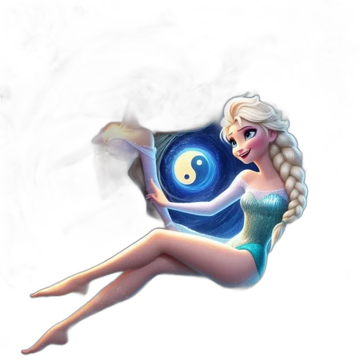 dress, dragon, staff, fantasy art transparent PNG cut-out