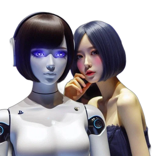 robot, cyberpunk, 3d render, concept art transparent PNG cut-out