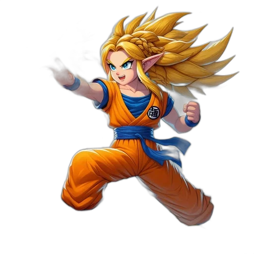staff, hair, concept art, 3d render transparent PNG cut-out
