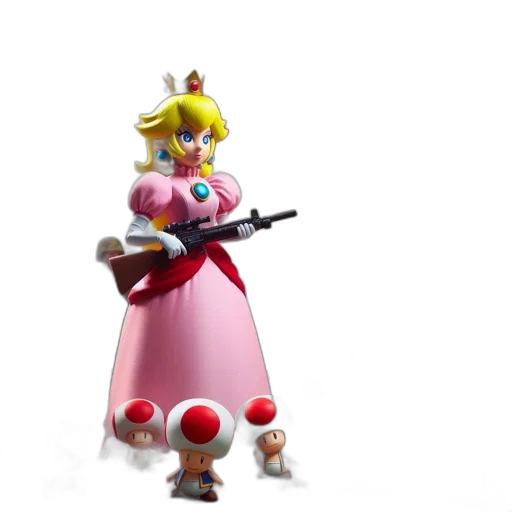 weapon, crown, dress, robot transparent PNG cut-out
