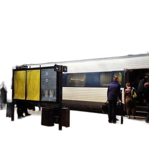 concept art, 3d render, train, station transparent PNG cut-out