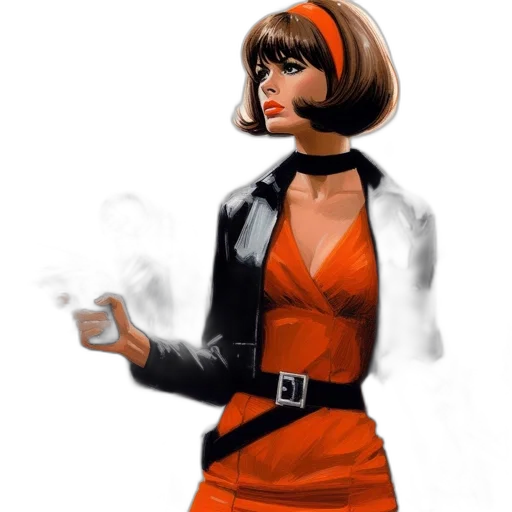 dress, jacket, comic book art, concept art transparent PNG cut-out