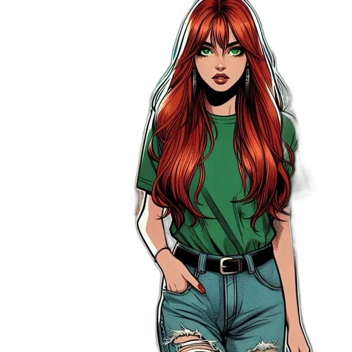 comic book art, cartoon, concept art, fantasy art transparent PNG cut-out