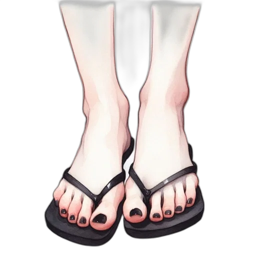 shoes, creature, watercolor, concept art transparent PNG cut-out