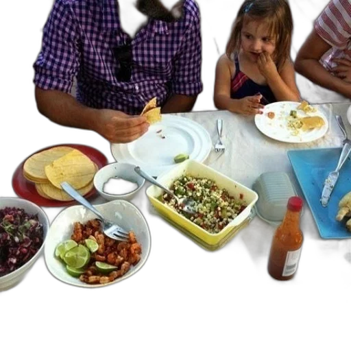 food, family, enjoys, meal transparent PNG cut-out