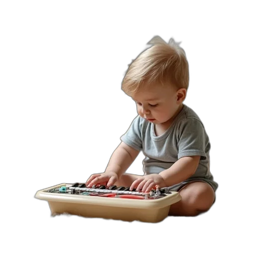weapon, photorealistic, toddler, sitting transparent PNG cut-out