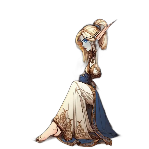 dress, staff, hat, crown transparent PNG cut-out