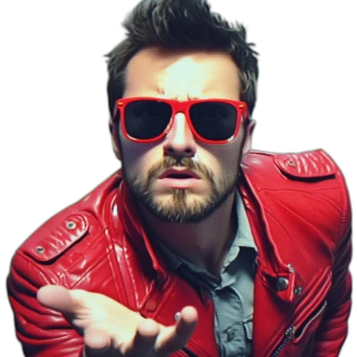 jacket, staff, face, robot transparent PNG cut-out
