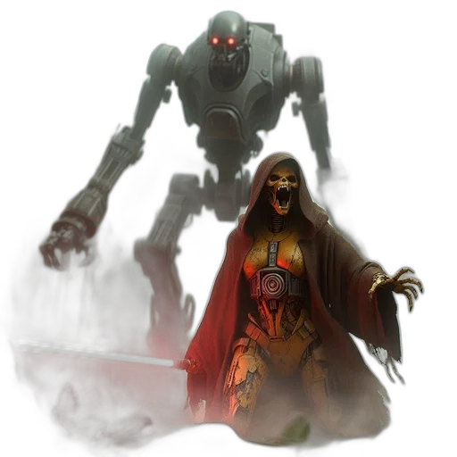 robot, concept art, fantasy art, pixel art transparent PNG cut-out