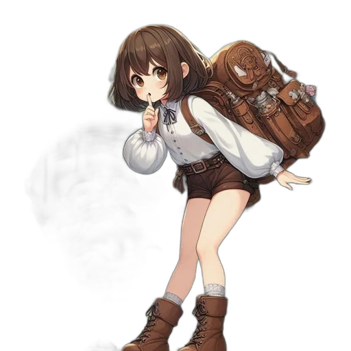 jacket, weapon, staff, creature transparent PNG cut-out