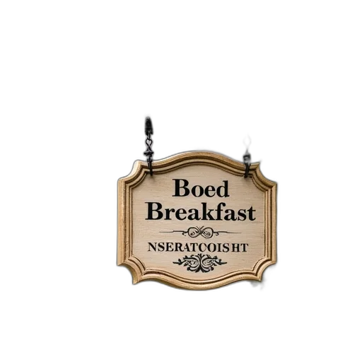 food, bed, breakfast, sign transparent PNG cut-out