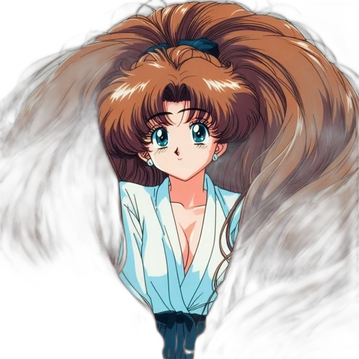 hair, staff, anime, pixel art transparent PNG cut-out