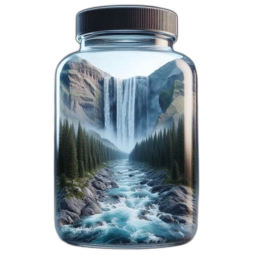 bottle, photorealistic, pixel art, 3d render transparent PNG cut-out