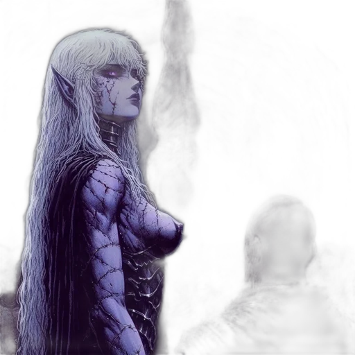 creature, hair, fantasy art, comic book art transparent PNG cut-out