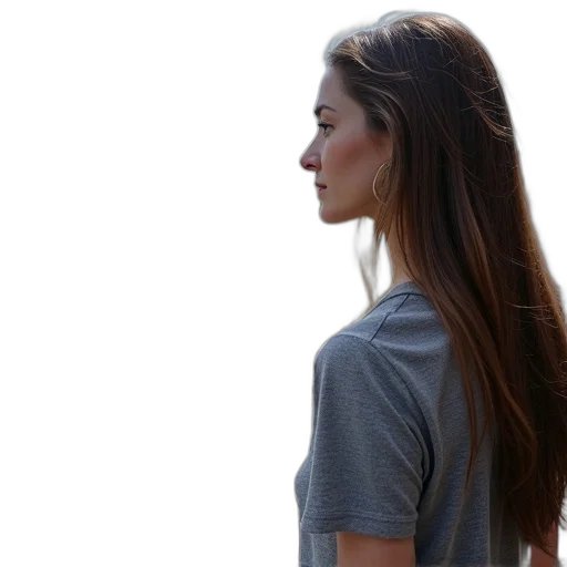 hair, dress, staff, face transparent PNG cut-out