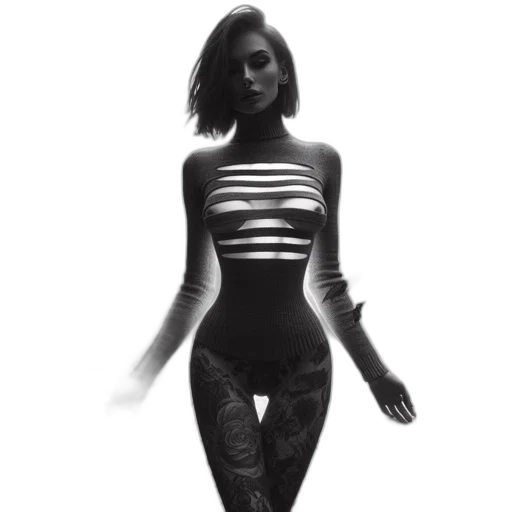 dress, creature, concept art, 3d render transparent PNG cut-out