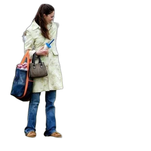 jacket, dress, staff, umbrella transparent PNG cut-out
