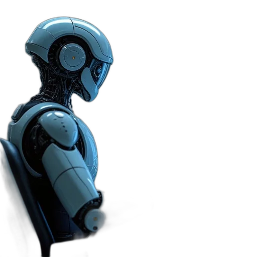 robot, 3d render, concept art, cyberpunk transparent PNG cut-out